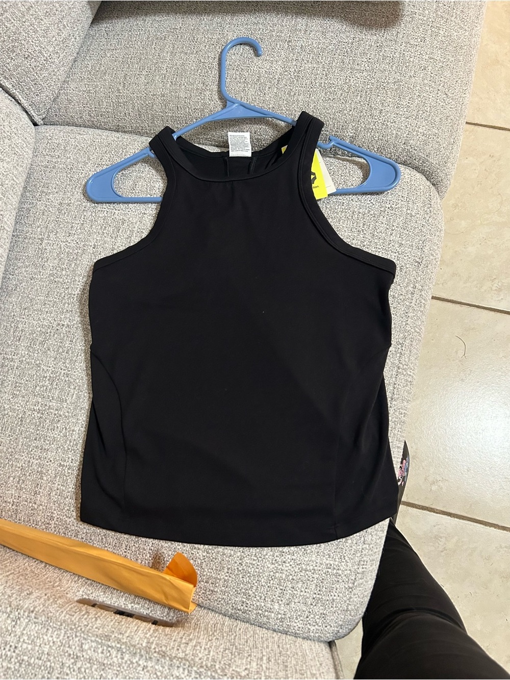 NWT All in Motion Black High Neck Racerback Tank Top - Size S